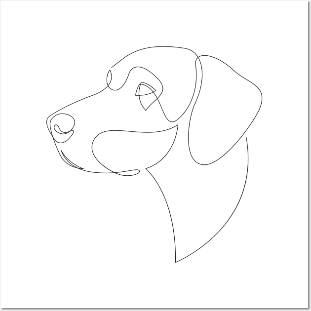 Deutsch Kurzhaar - GSP - one line dog Wall Art by addillum